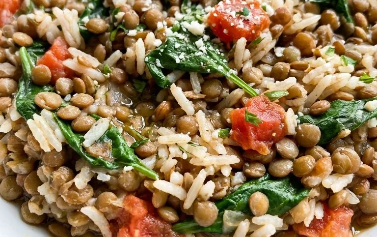 Easy Mediterranean Lentils and Rice