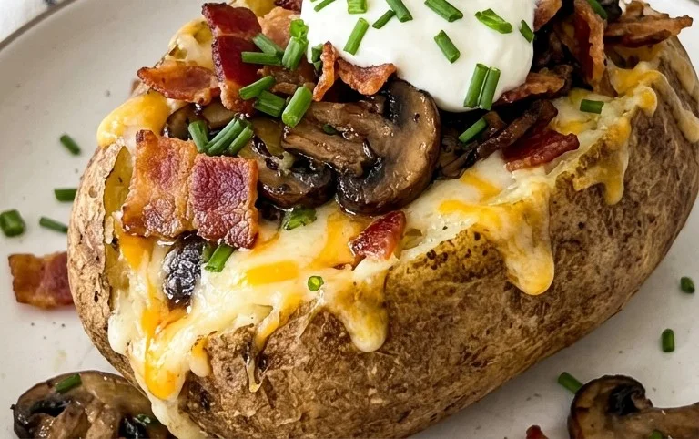 The Ultimate Stuffed Baked Potatoes with Mushrooms