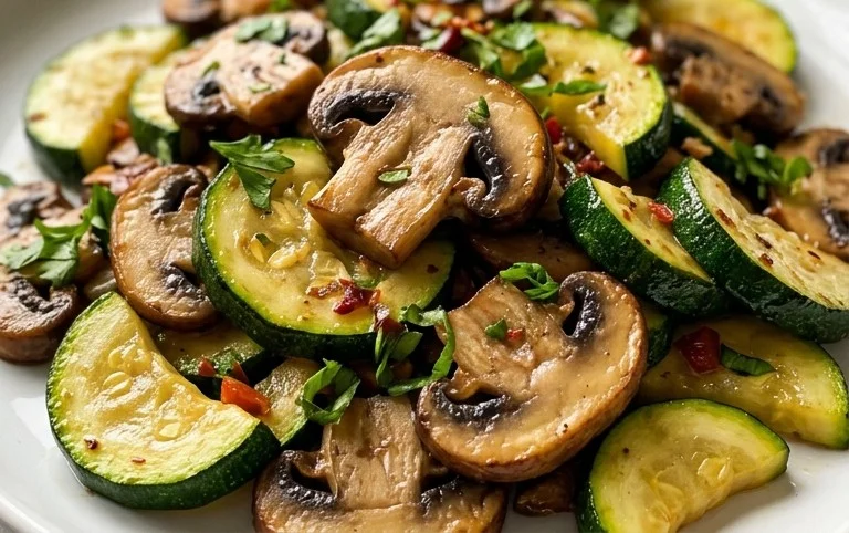 Skillet Zucchini and Mushrooms