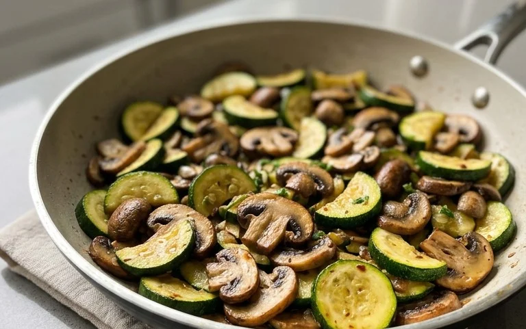 Skillet Zucchini and Mushrooms