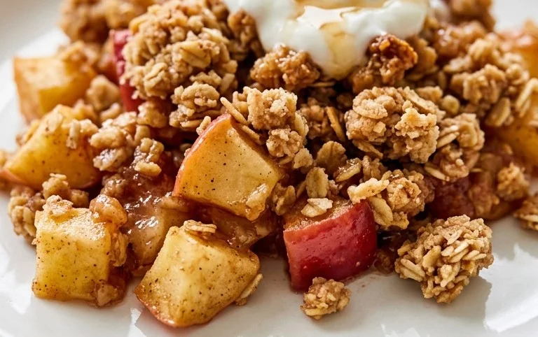 Healthy Breakfast Apple Crum extractble