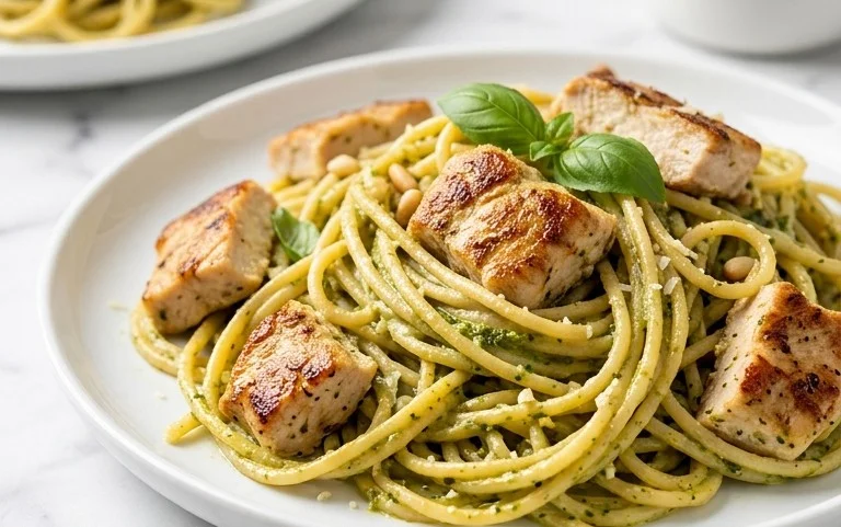 Creamy Chicken Pesto Pasta