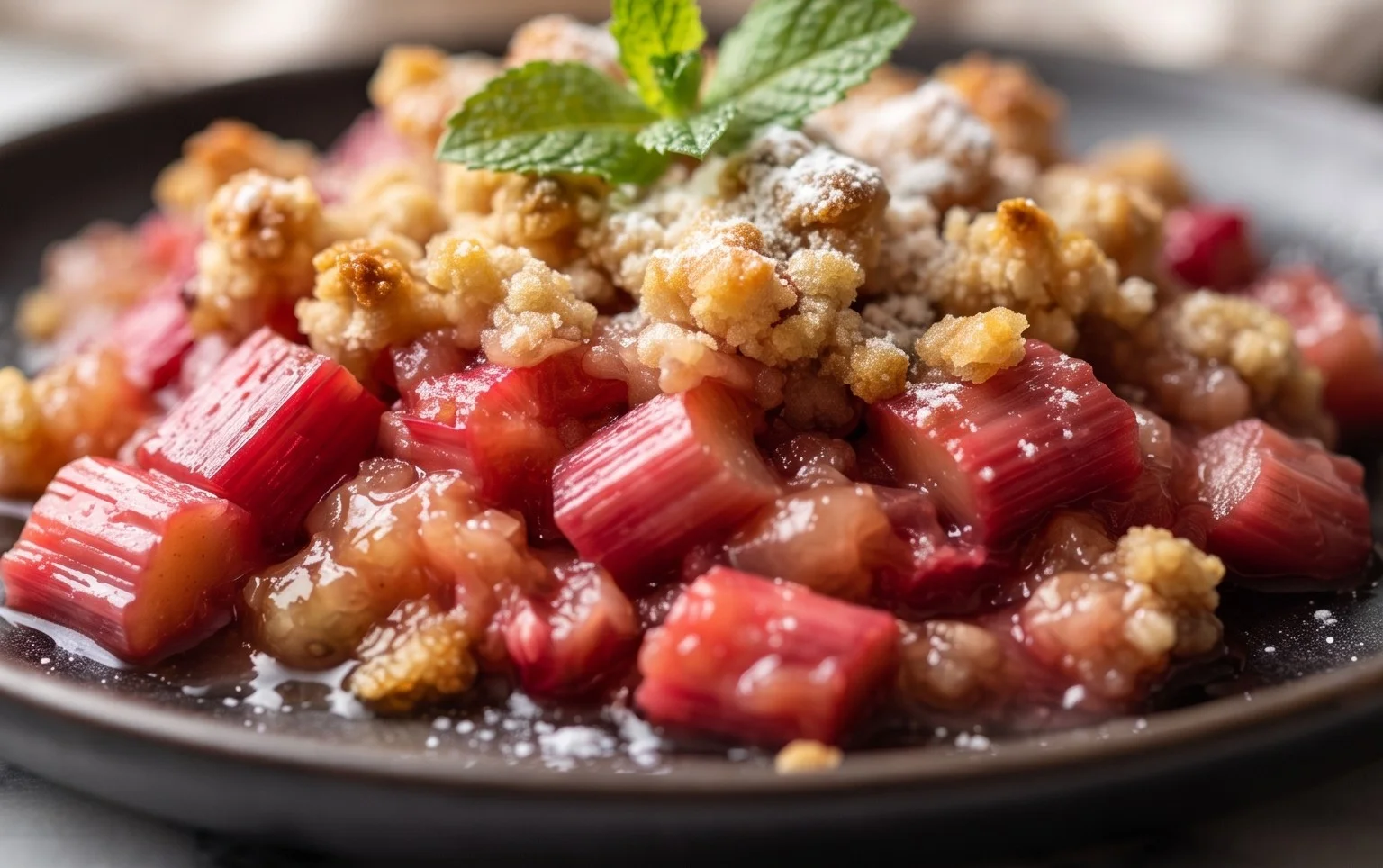 Easy Rhubarb Crisp