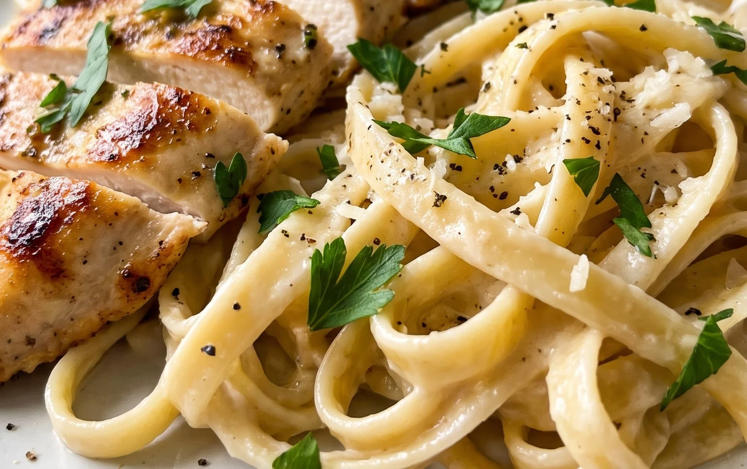 Low Calorie Chicken Alfredo