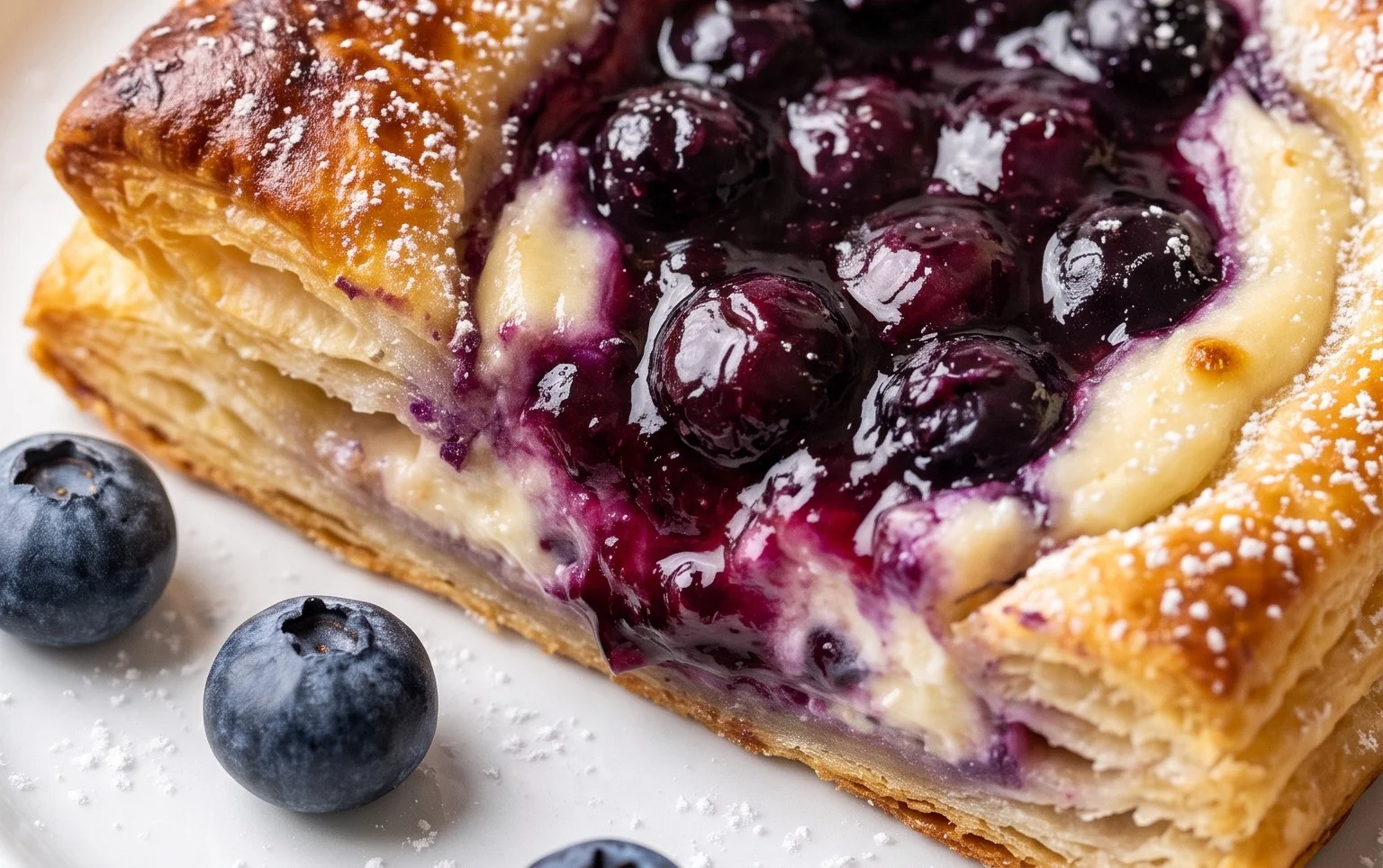 Blueberry Cream Cheese Puff Pastry