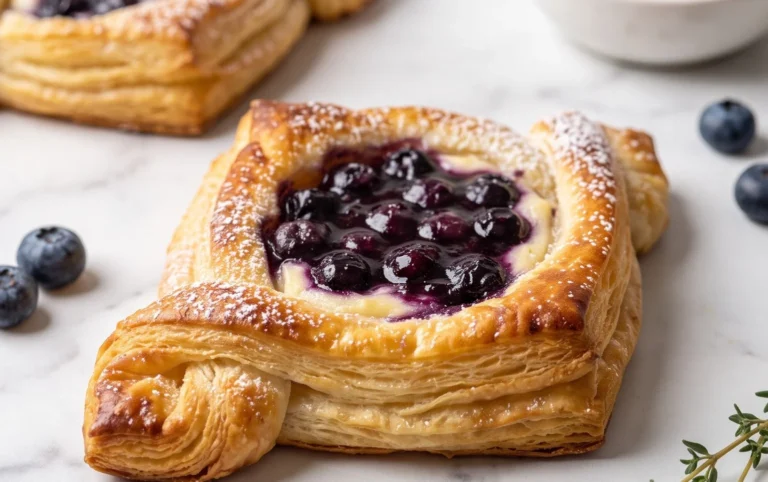 Blueberry Cream Cheese Puff Pastry
