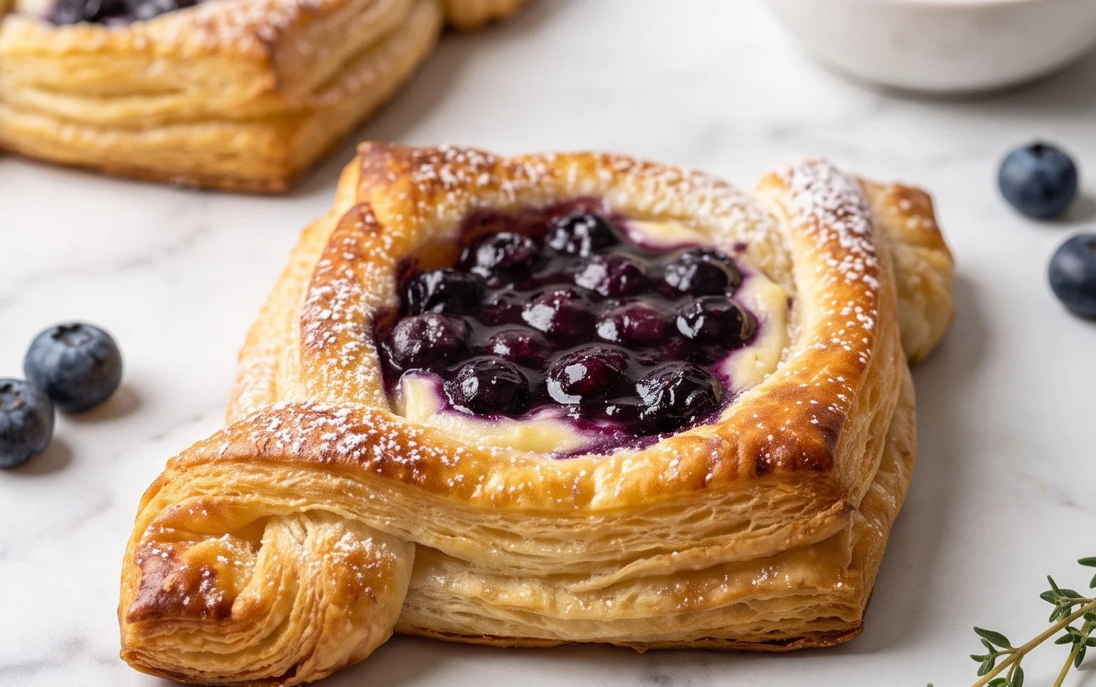 Blueberry Cream Cheese Puff Pastry