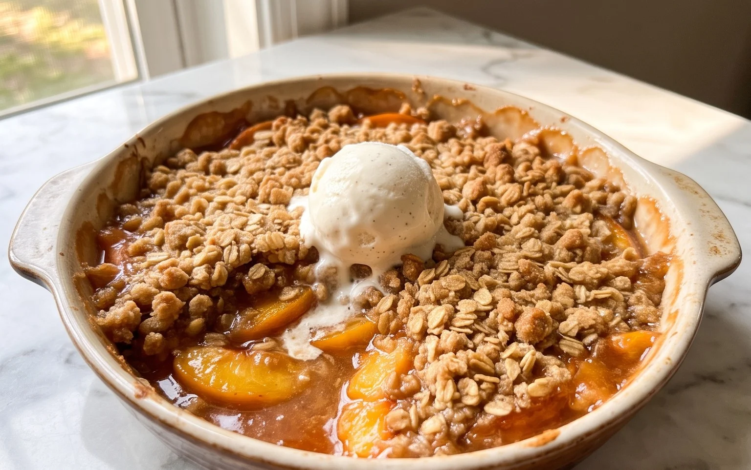 Fresh Peach Crisp Recipe