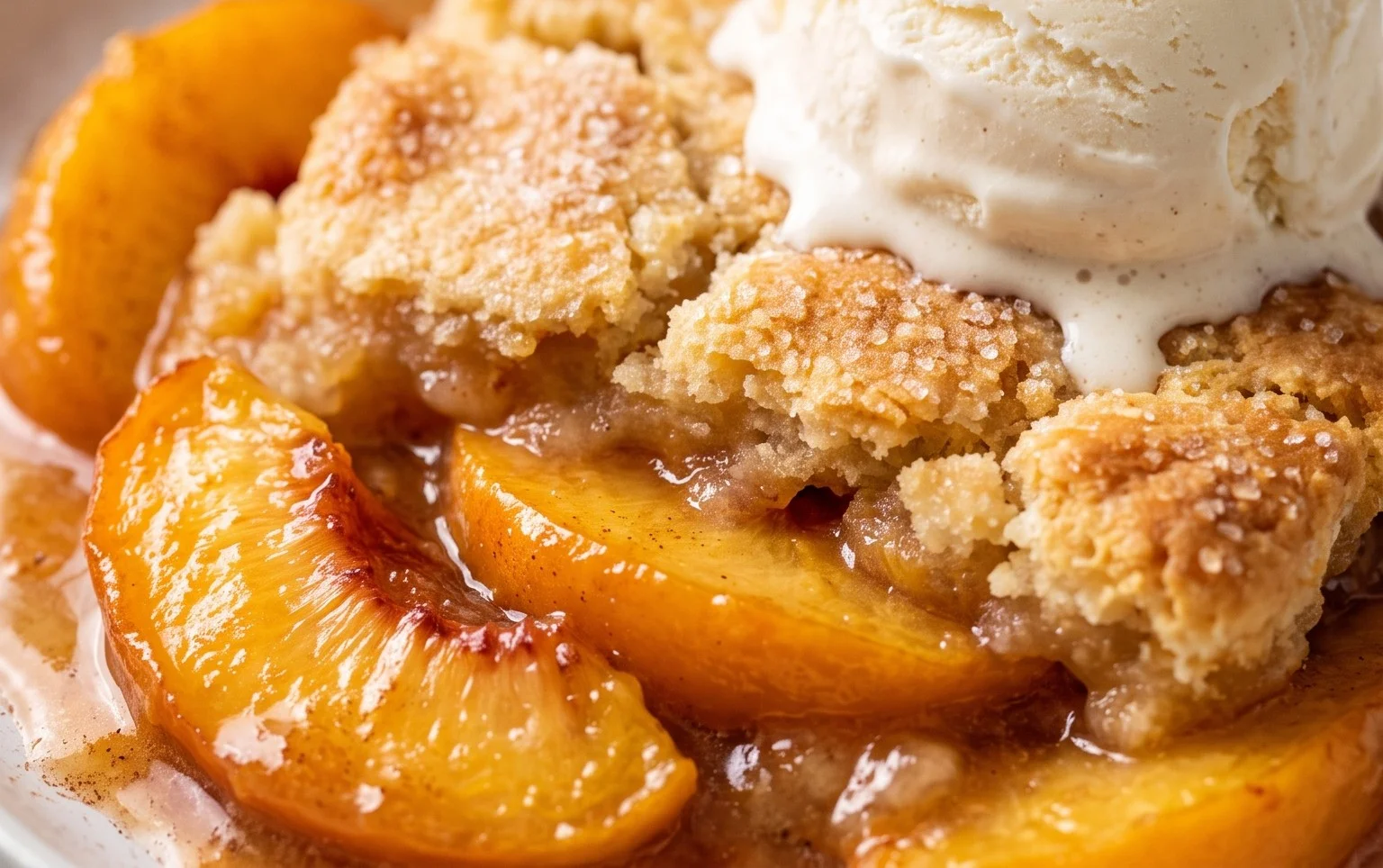 The Easiest Southern Peach Cobbler