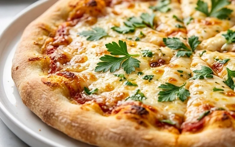 buttery garlic pizza