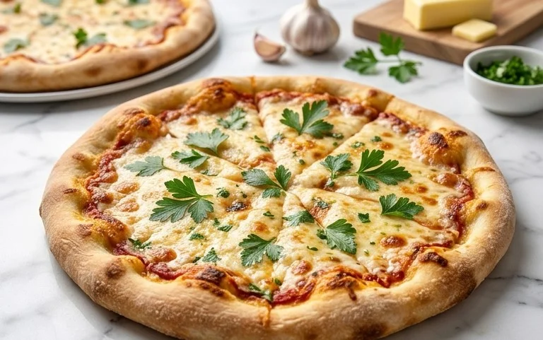 buttery garlic pizza
