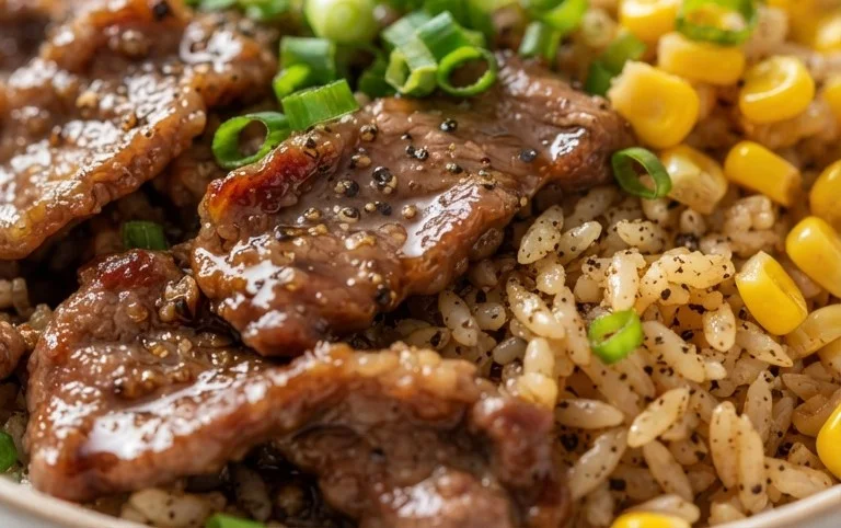 Beef Pepper Rice Bowl is a delicious meal option.