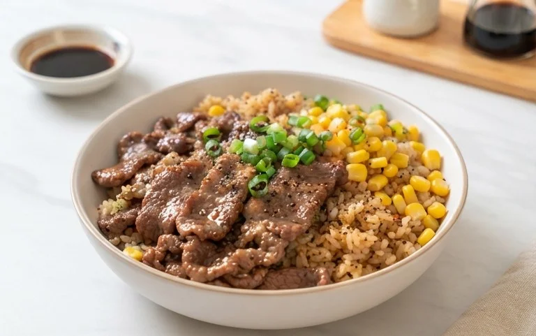 Beef Pepper Rice Bowl is a delicious meal option.