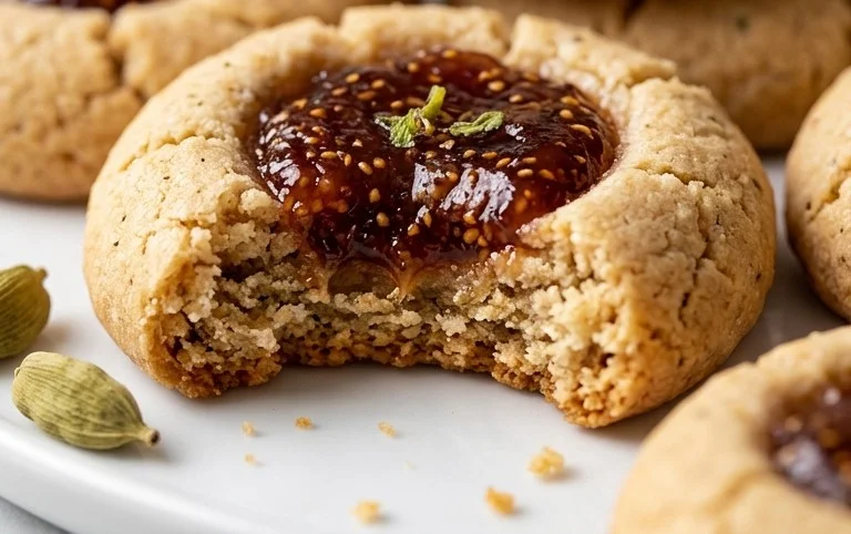 Cardamom Fig Thumbprint Cookies