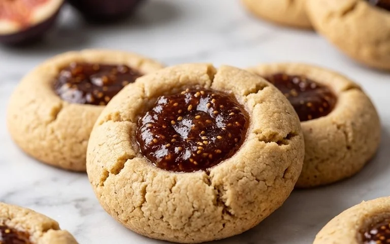 Cardamom Fig Thumbprint Cookies