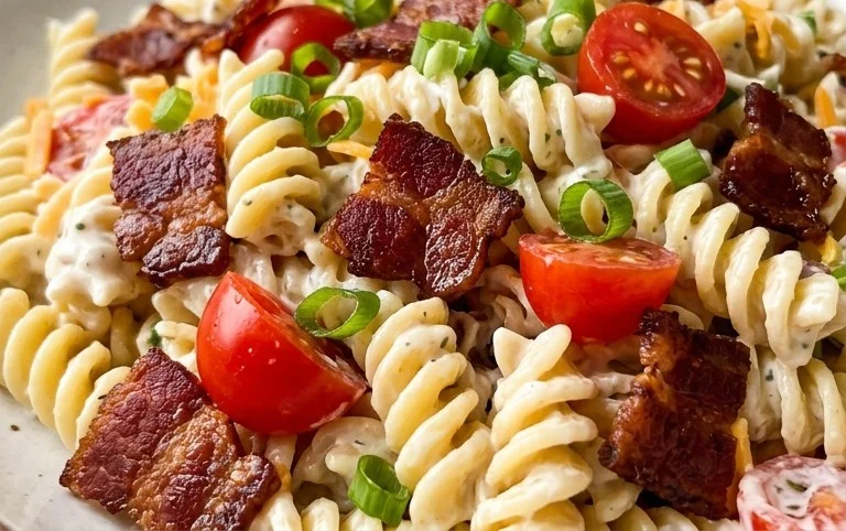Beef Bacon Ranch Pasta Salad