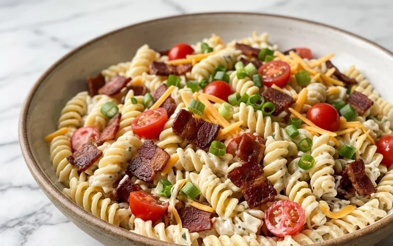 Beef Bacon Ranch Pasta Salad