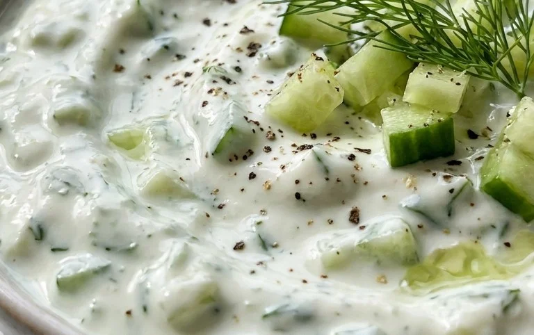 Cucumber Dip with Sour Cream and Dill