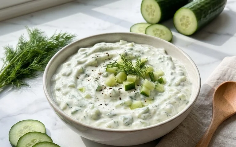 Cucumber Dip with Sour Cream and Dill