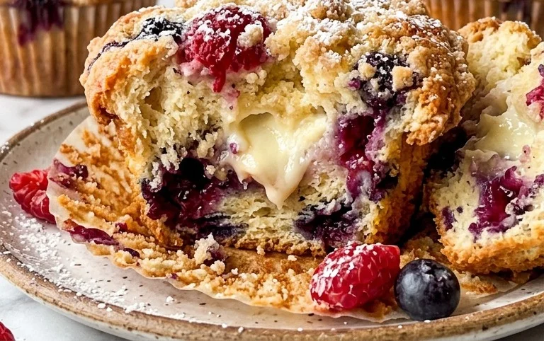 Berry Cream Cheese Muffins