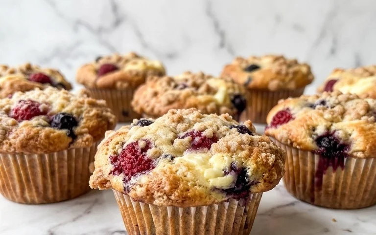 Berry Cream Cheese Muffins