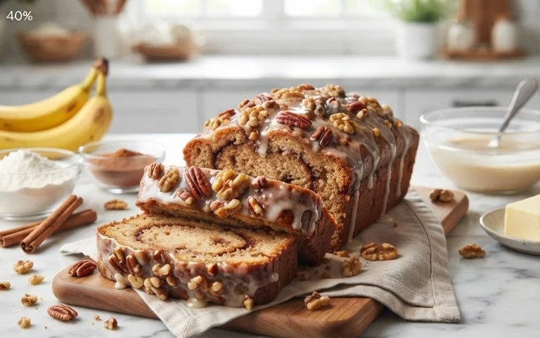 Cinnamon Roll Banana Bread
