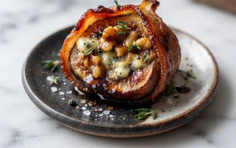 Beef Bacon Wrapped Stuffed Figs