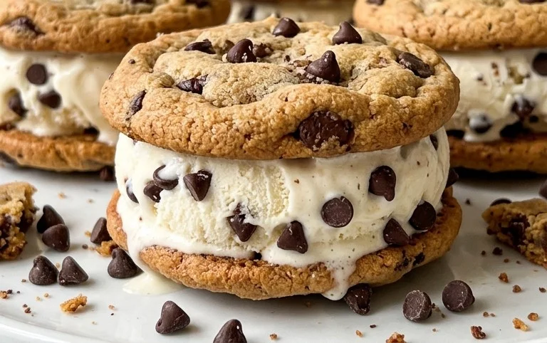 Cookie Ice Cream Sandwiches (Like a Chipwich!)