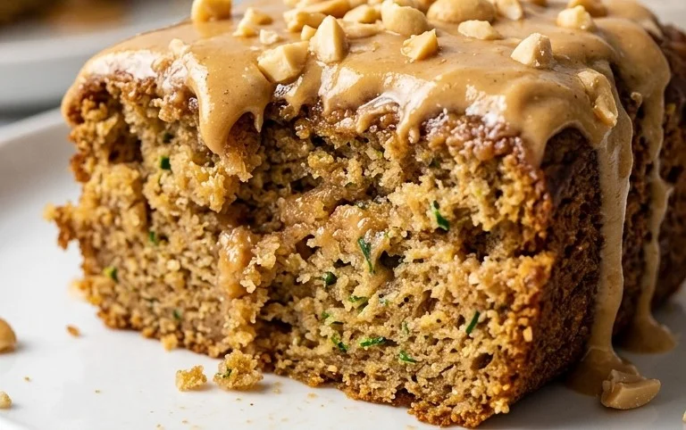 Moist Peanut Butter Zucchini Cake Recipe