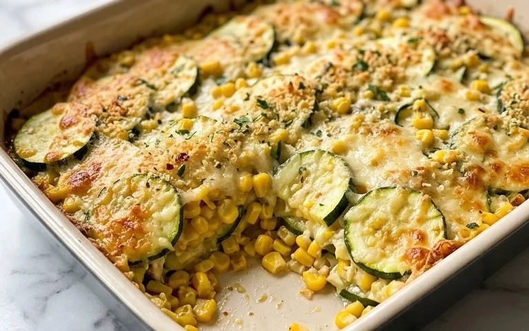 Zucchini Corn Parmesan Bake Recipe
