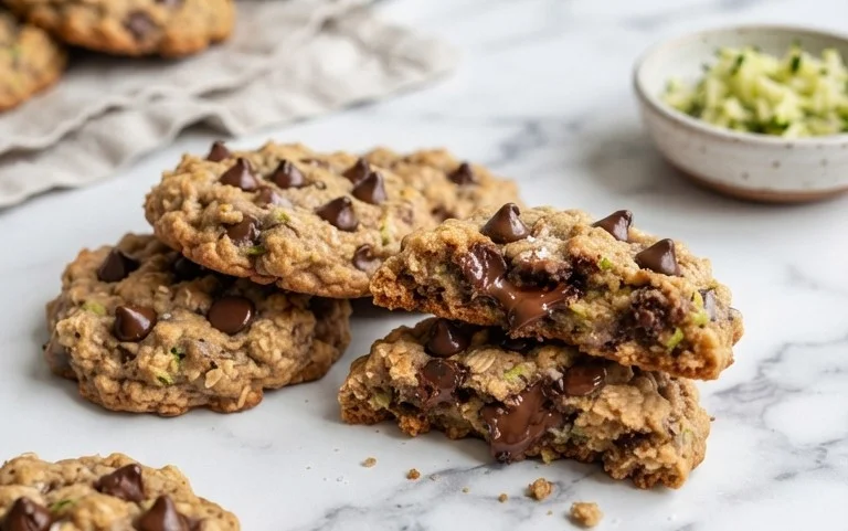 Homemade Zucchini-Oat Chocolate Chip Cookies