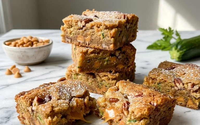 Chewy Butterscotch Zucchini Blondies