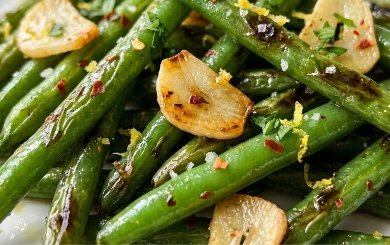 Sautéed Green Beans Recipe with Garlic