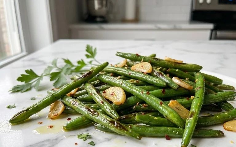 Sautéed Green Beans Recipe with Garlic