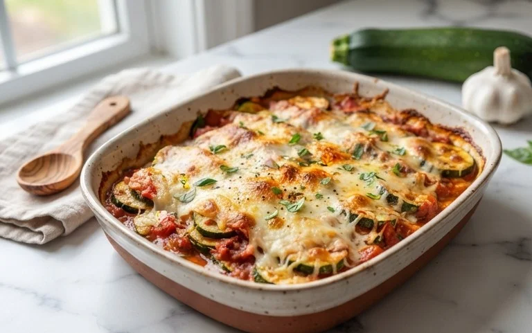 Three Cheese Zucchini Parmesan