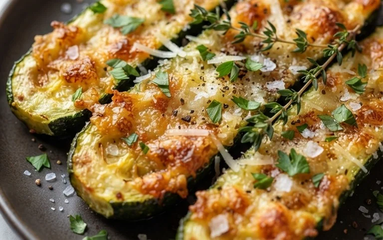 Oven Roasted Parmesan Zucchini