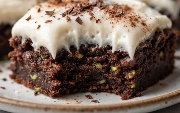 Zucchini Brownies with 1 minute Frosting!
