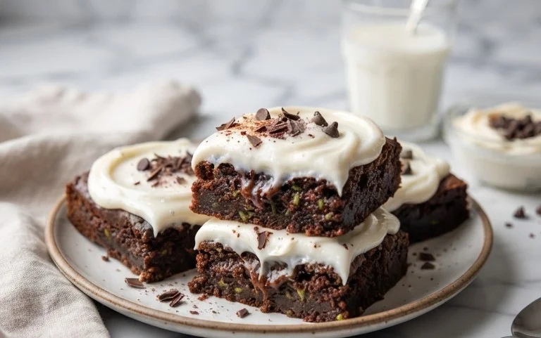 Zucchini Brownies with 1 minute Frosting!